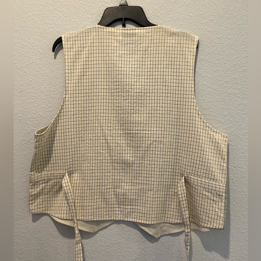 Vintage Houndstooth Vest Patchwork Embroidered Fl… - image 8